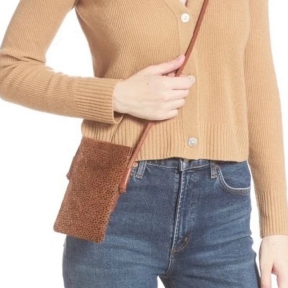 Madewell Slim Leather Crossbody “GREEN”